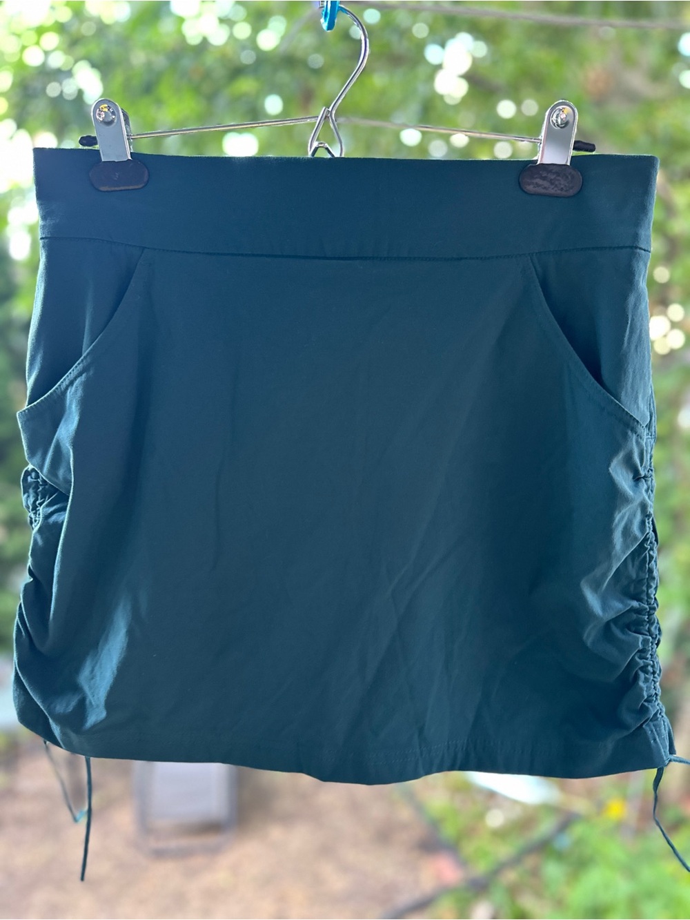 Columbia Teal Drawstring Side Skort